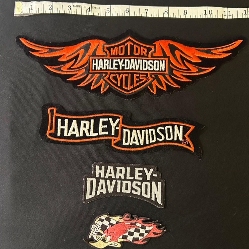 Harley-Davidson Orange and Black Winged Patch - Picture 4 of 4